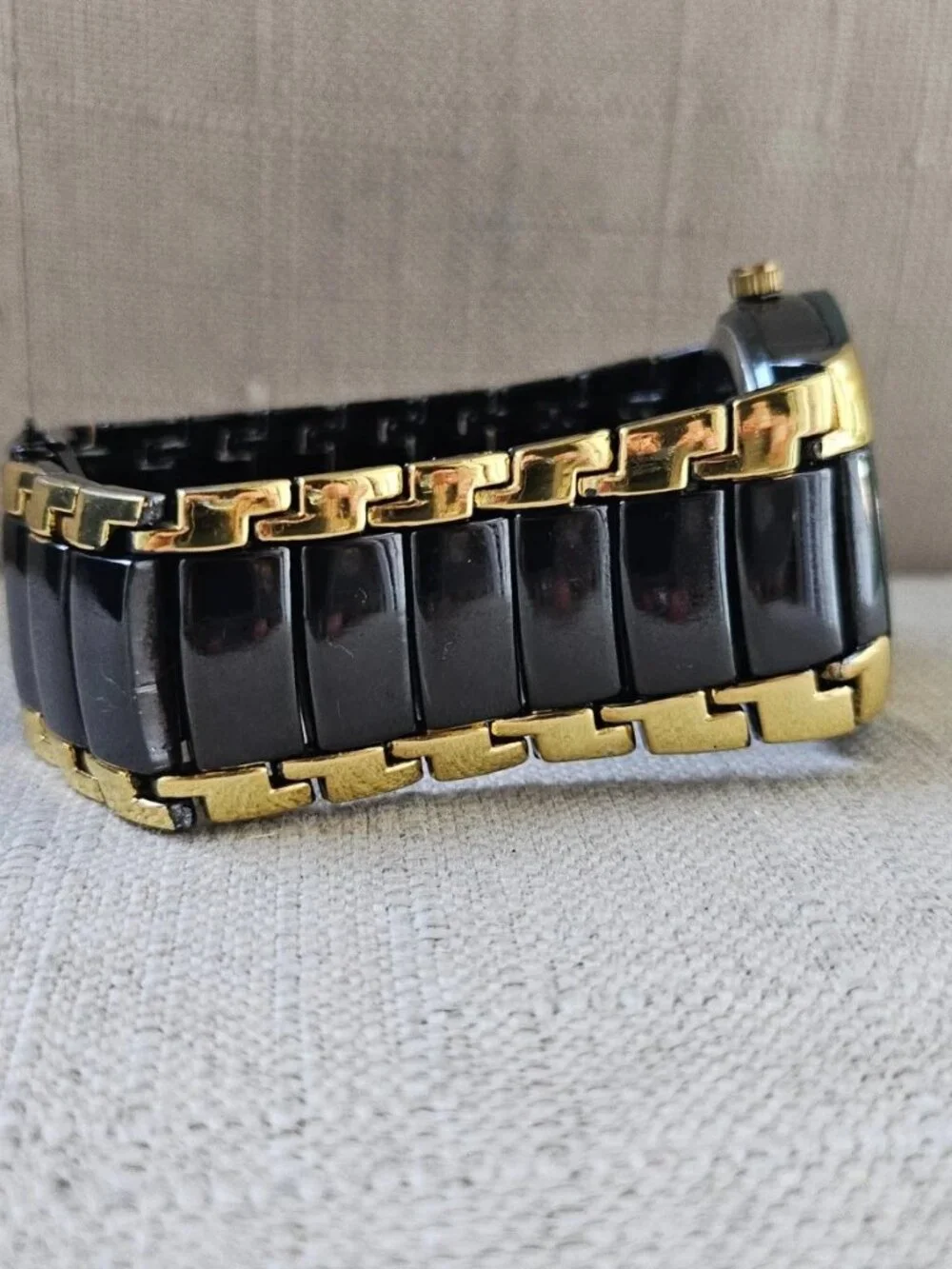 Charles Raymond Men Wristwatch Black/Gold Dual Tone Analog Quartz Wrist Watch